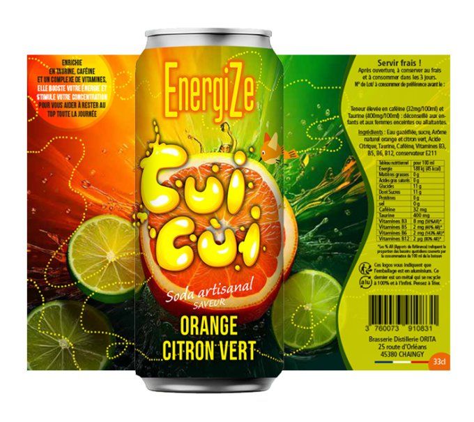 Energize Saveur ORANGE - CITRON VERT